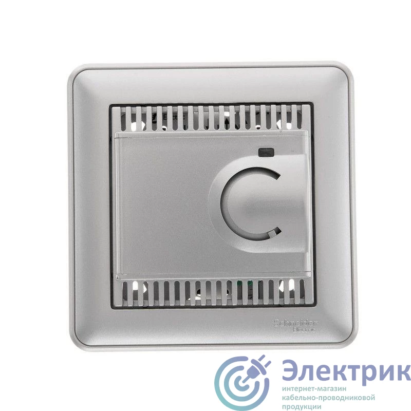 TES-151-58 | Термостат электрон. W59 10А для теплого пола с датчиком м.хром SchE 