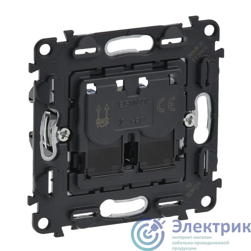 753041 | Розетка компьютерная 2-м Valena In'matic RJ45 кат.5E UTP механизм Leg 