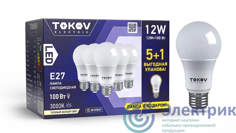 Фото TOKOV ELECTRIC Promo-A60-E27-12-3K