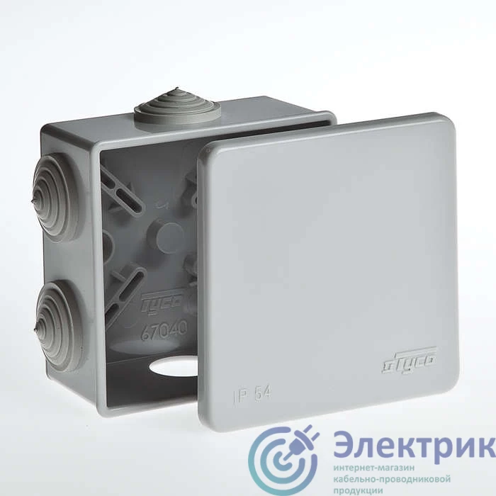 67040 | Коробка распределительная ОП 85х85х40мм IP54 Ruvinil