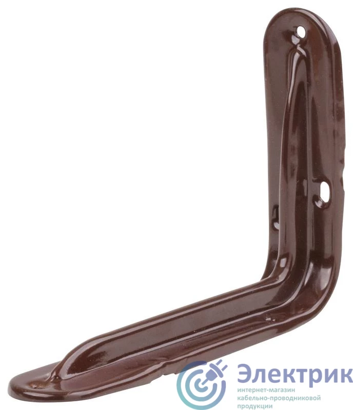 65958 | Уголок-кронштейн усиленный 100х150мм (0.8мм) корич. FIT
