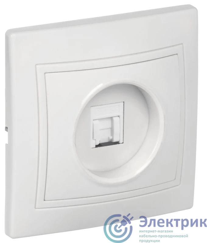 EKK10-K01-DM | Розетка компьютерная 1-м СП Кварта РК10-КБ IP20 бел. GENERICA 