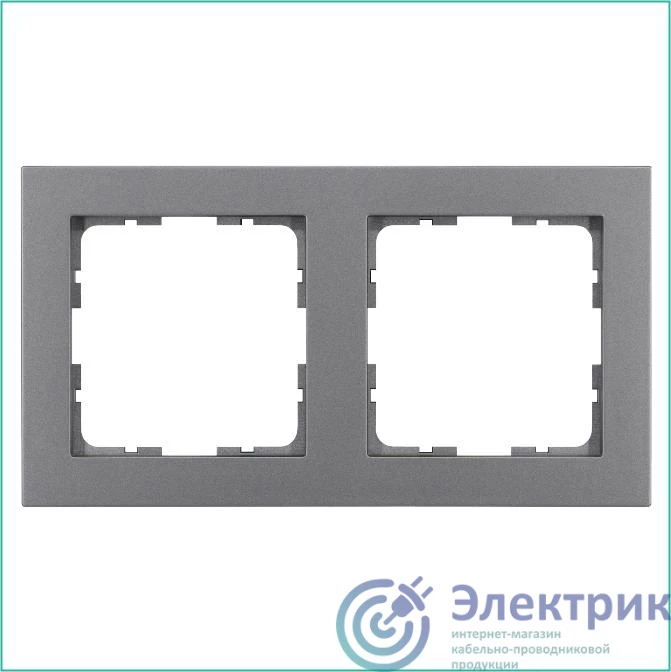 G1002S | Рамка 2-м G-Classic алюм. Jasmart