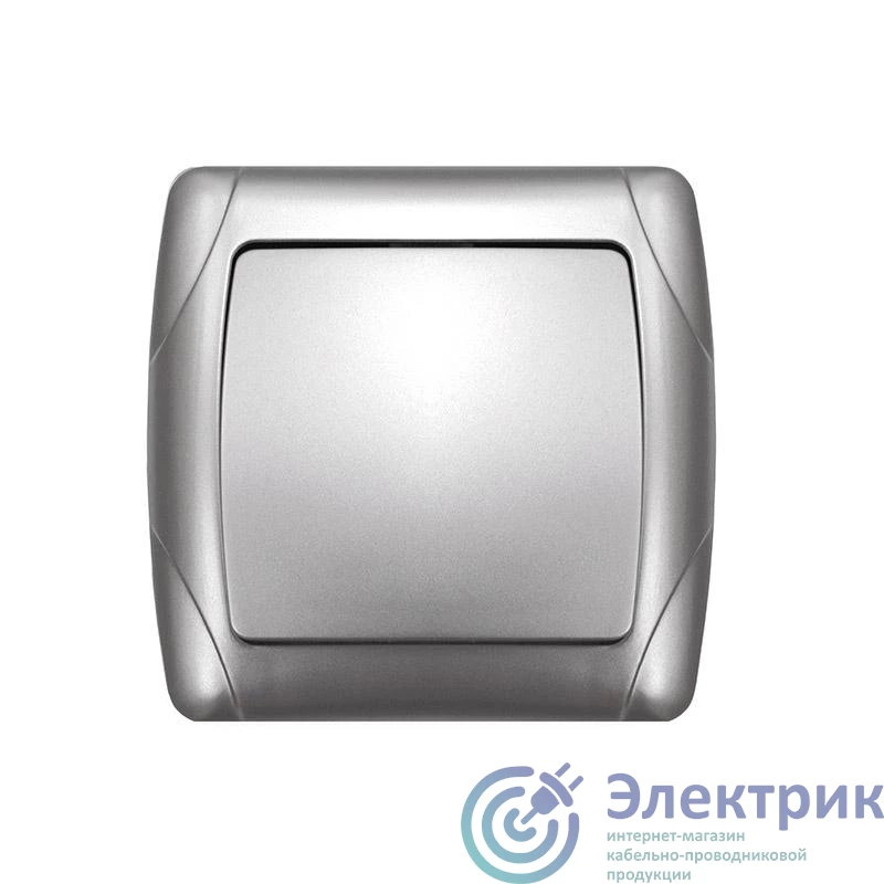 М0021-S | Выключатель 1-кл. СП Маргарита 10А IP20 серебр. UNIVersal