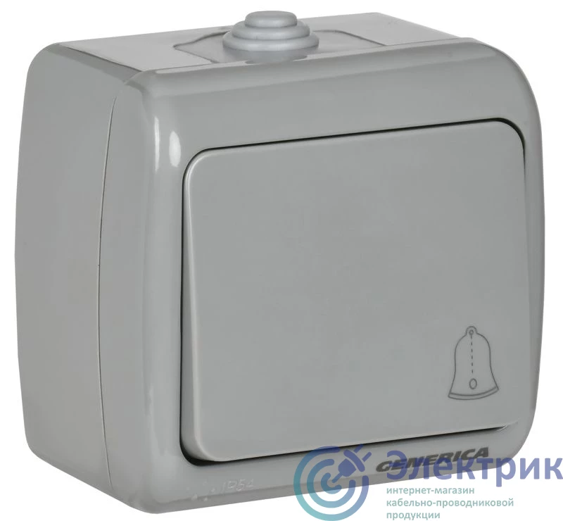 EVA14-K03-10-54 | Выключатель кнопочный 1-кл. ОП AQUATIC ВС-20-1-3-А 10А IP54 GENERICA 