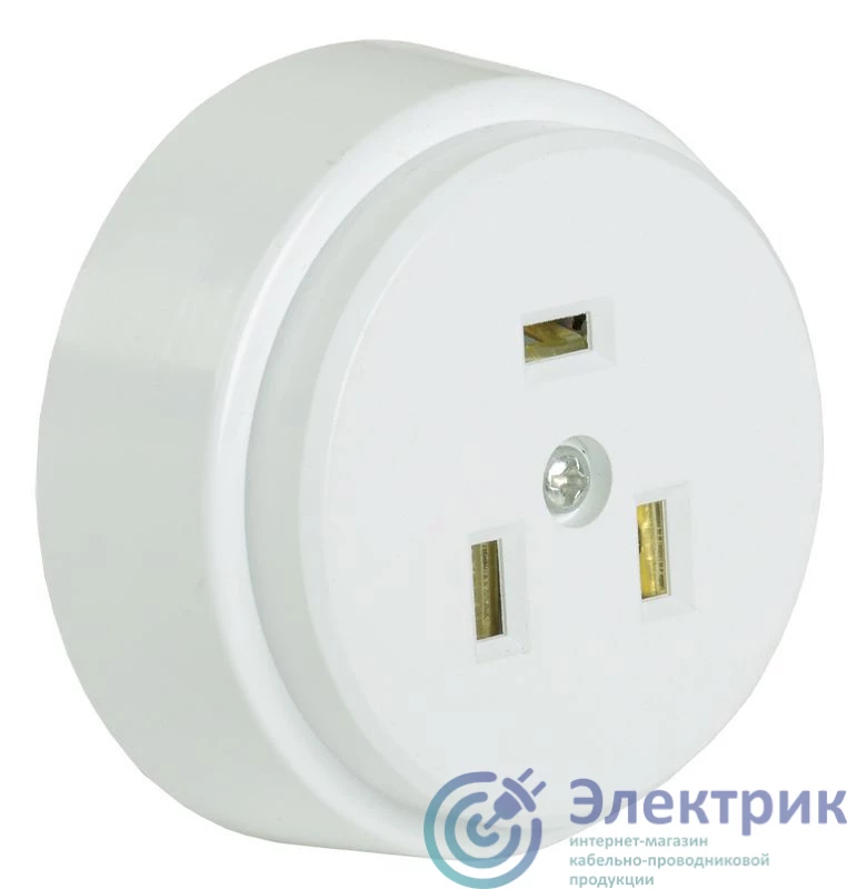 ERP10-32-01-K01 | Розетка 1-м ОП РПпл10-01-Ст 32А IP20 разборная с заземл. для плиты бел. IEK 