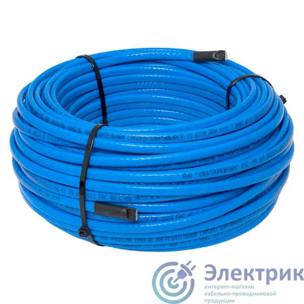 DSE-15F-200 | Кабель нагревательный саморег. DSE-15F (15Вт/м) фторполимер EKF 