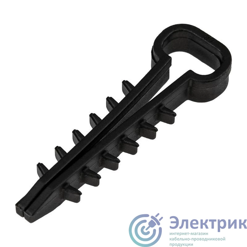07-4621 | Дюбель-хомут 5-10 для плоского кабеля. черн. (уп.100шт) PROCONNECT T
