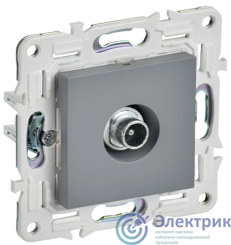SK-A10-P-K03 | Розетка телевизионная проходная TV SKANDY SK-A17Gr сер. IEK 