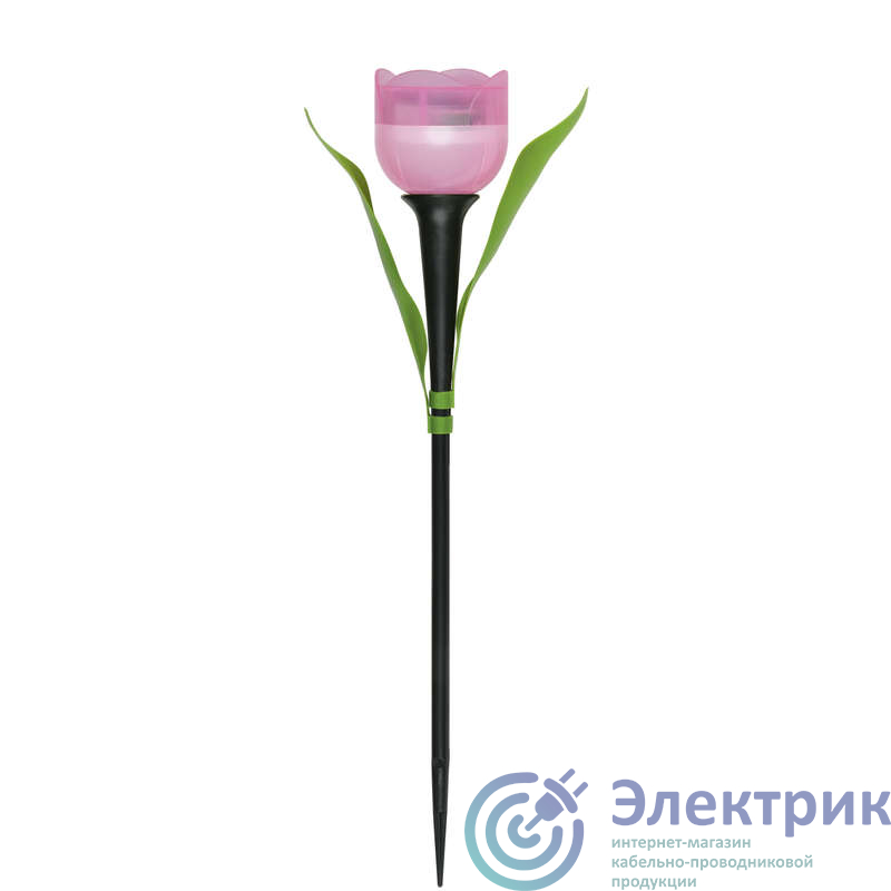 Светильник садовый USL-C-451/PT305 "Розовый тюльпан" PINK TULIP IP44 солнечная батарея Uniel UL-00004276