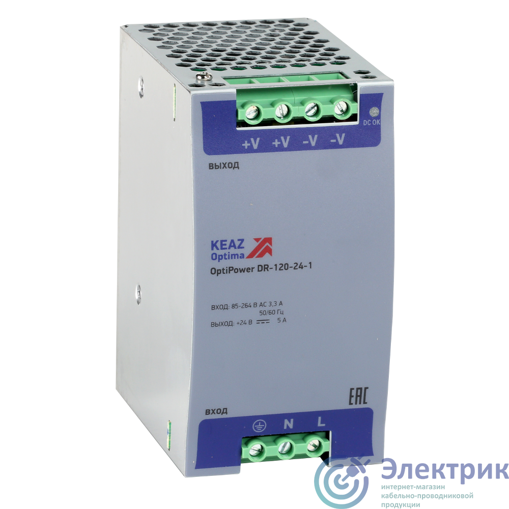 284548 | Блок питания OptiPower DR-120-24-1 КЭАЗ