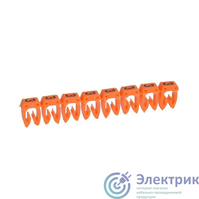 Маркер каб. 0.15-0.5кв.мм CAB3 "3" оранж. (уп.1000шт) Leg 038103