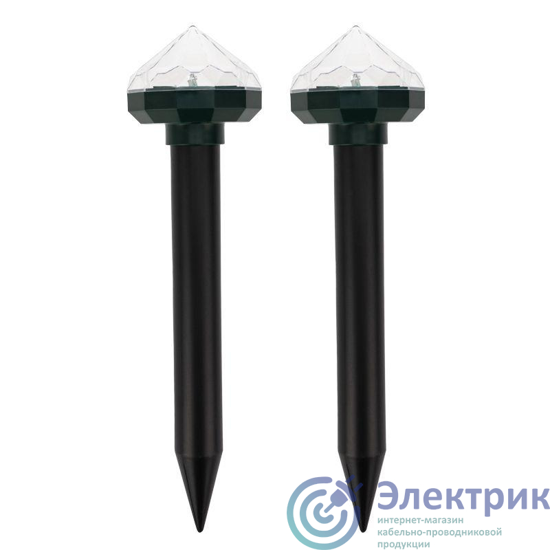 Набор отпугивателей кротов с садовым фонариком (R20х2 кристалл) Rexant 71-0077