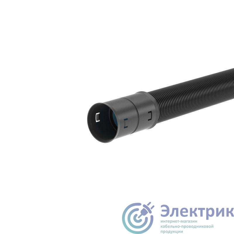 Труба гофрированная двустенная ПНД жесткая d110мм с муфтой для кабельной канализации SN12 750Н черн. (дл.5.70м) DKC 160911A57