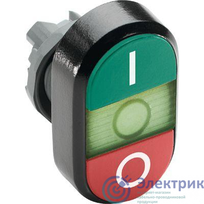 Кнопка двойная MPD2-11G (зел./красн.) зел. линза с текстом "I/O" ABB 1SFA611131R1102