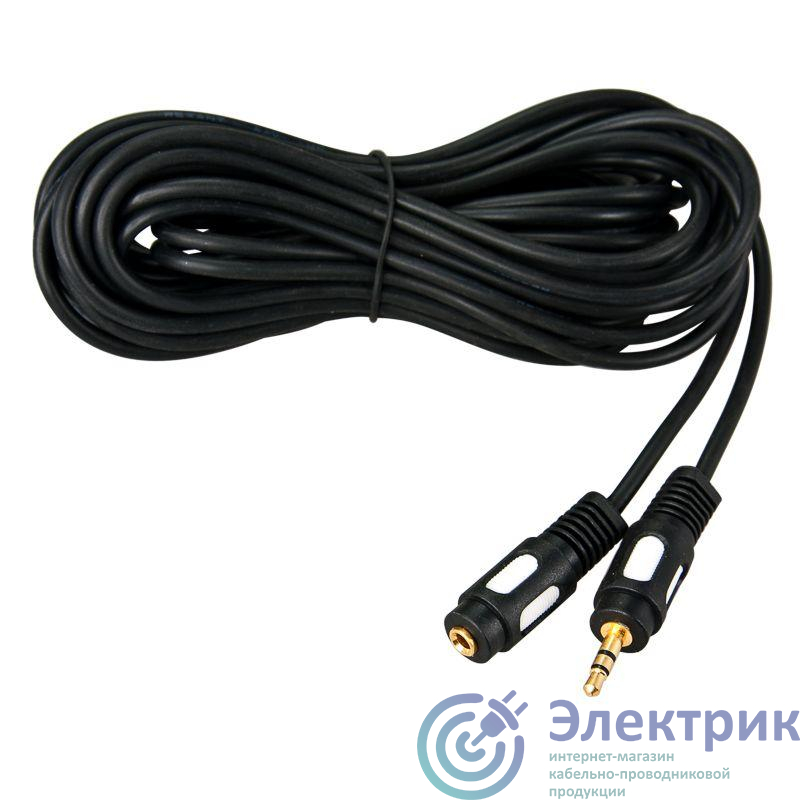 Шнур 3.5 Stereo Plug - 3.5 Stereo Jack 7м (GOLD) Rexant 17-4017