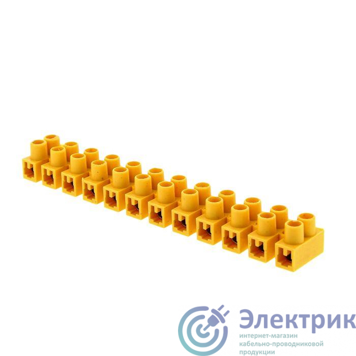 Колодка клеммная 12мм 16А полистирол желт. EKF plc-KK-12-16-ps-y