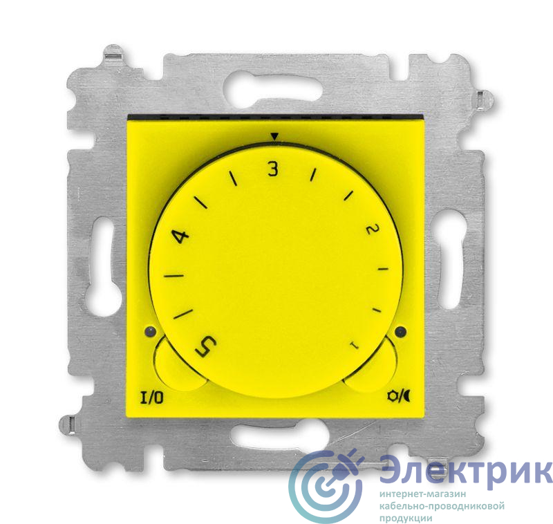 Терморегулятор Levit с поворотной ручкой 16А желт./дым. черн. ABB 2CHH920003A6064