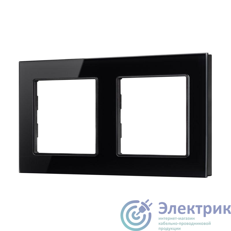 043797 | Рамка стеклянная FRM-GLARE-GS-2-BK Arlight
