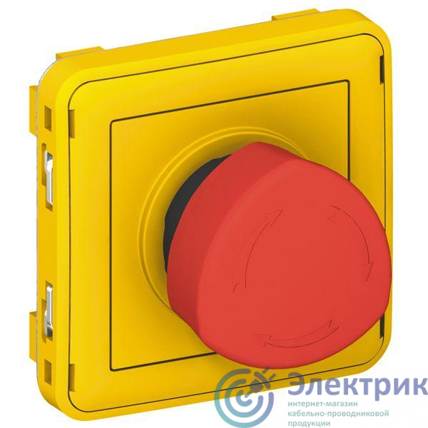 Кнопка аварийной остановки PLEXO с возврат. поворотом на 1/4 оборота красн./желт. Leg 069549