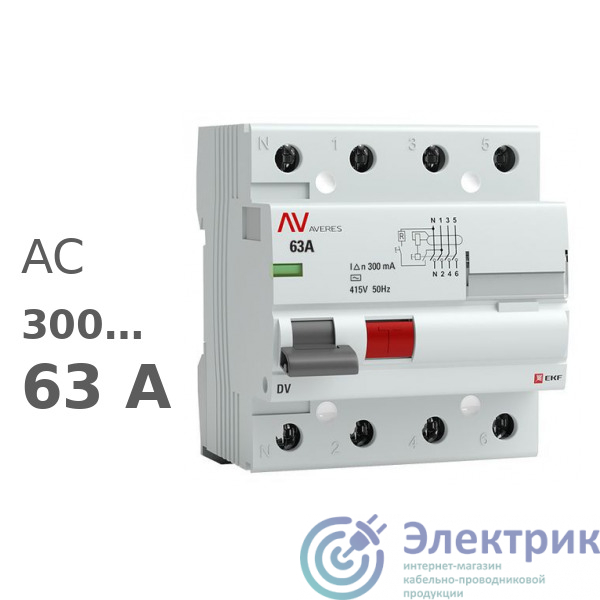 Фото EKF rccb-4-63-300-ac-av