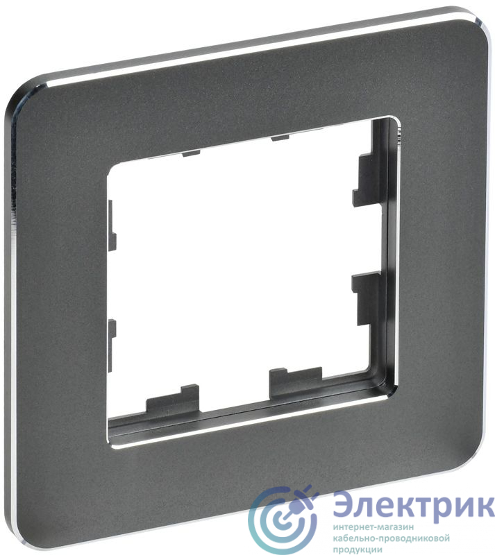 BR-M12-M-01-K48 | Рамка 1-м BRITE РУ-1-1-Бр метал. титан RE IEK 