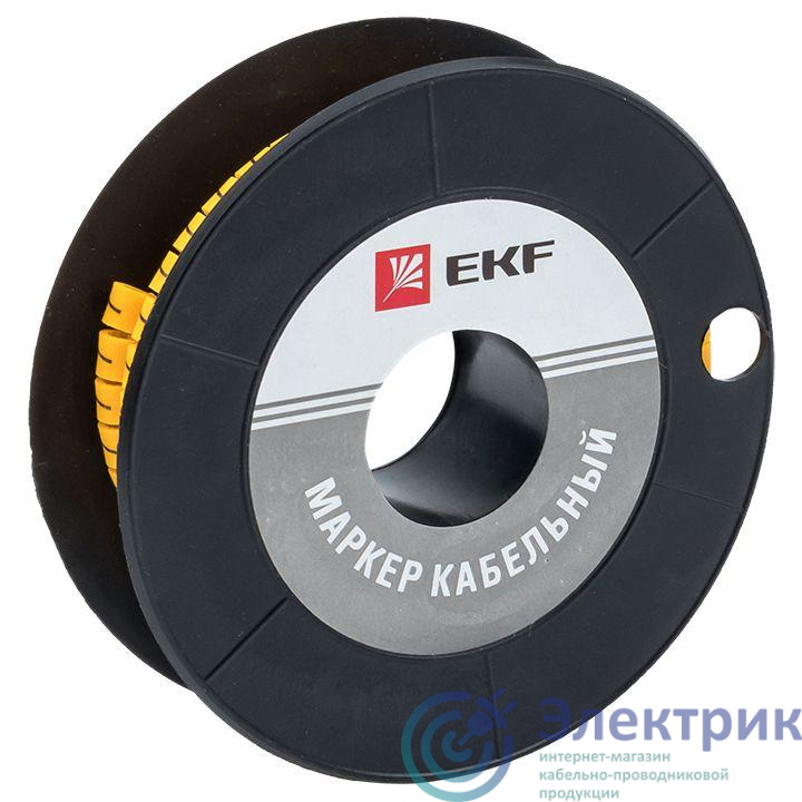 Маркер каб. 6.0кв.мм "7" (ЕС-3) (уп.350шт) EKF plc-KM-6-7