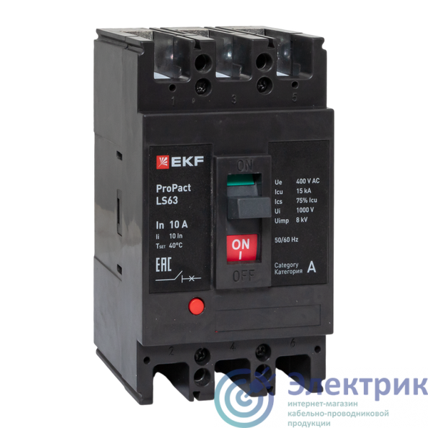 Фото EKF mccb-63-15-3-10-ls