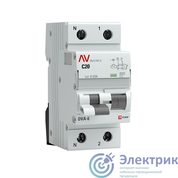 Фото EKF rcbo6-1pn-20C-30-ac-av
