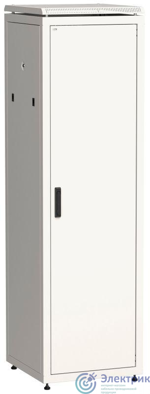 Шкаф сетевой 19дюйм LINEA N 42U 600х800мм металлическая передняя дверь сер. ITK LN35-42U68-M