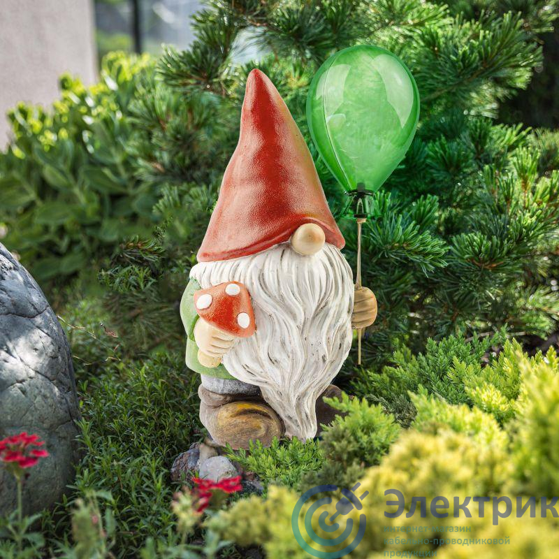 Фигура садовая "Гном Мухомор с шариком" ERASF22-08 30см полистоун Эра Б0053360