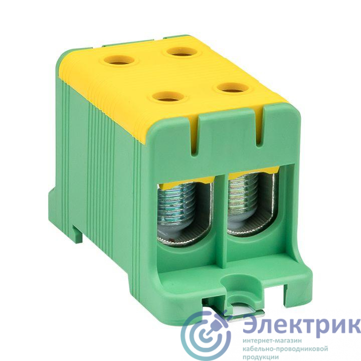 Клемма силовая вводная двойная КСВ 16-95кв.мм желт./зел. EKF plc-kvs2-16-95-y-green
