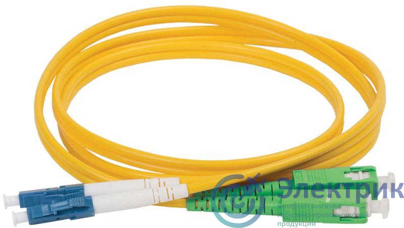Патч-корд оптический коммутационный переходной для одномодового кабеля (SM); 9/125 (OS2); SC/APC-LC/APC (Duplex) (дл.25м) ITK FPC09-SCA-LCA-C2L-25M