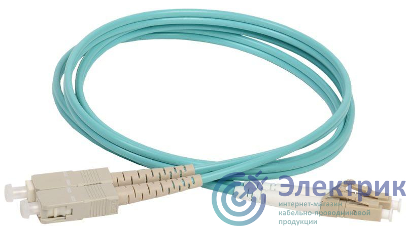 Патч-корд оптический коммутационный соединительный для многомодового кабеля (MM); 50/125 (OM3); LC/UPC-SC/UPC (Duplex) (дл.10м) ITK FPC5003-LCU-SCU-C2L-10M