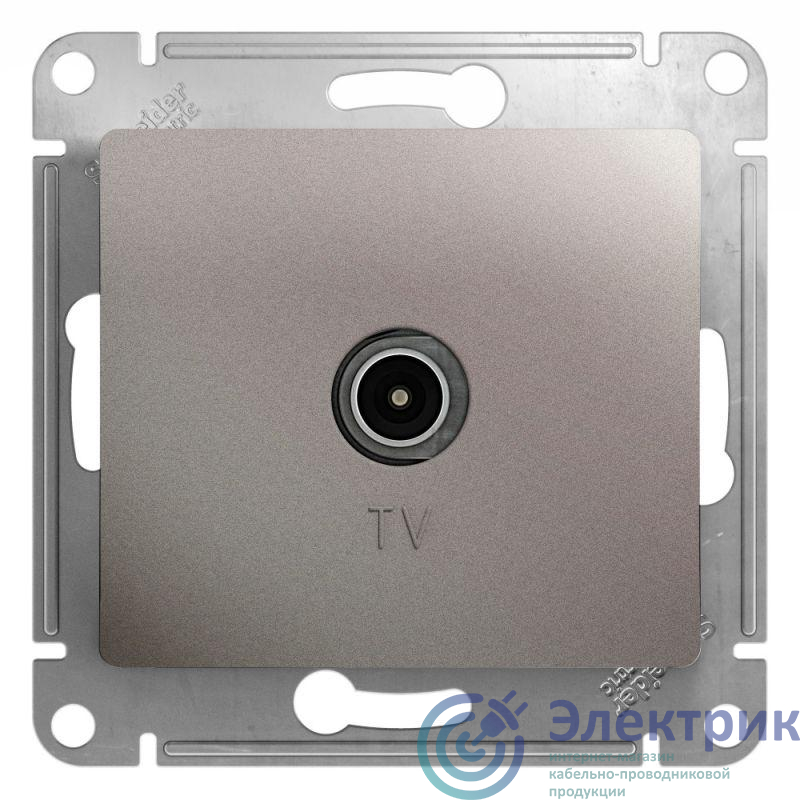 Розетка телевизионная TV Glossa коннектор механизм платина SE GSL001293