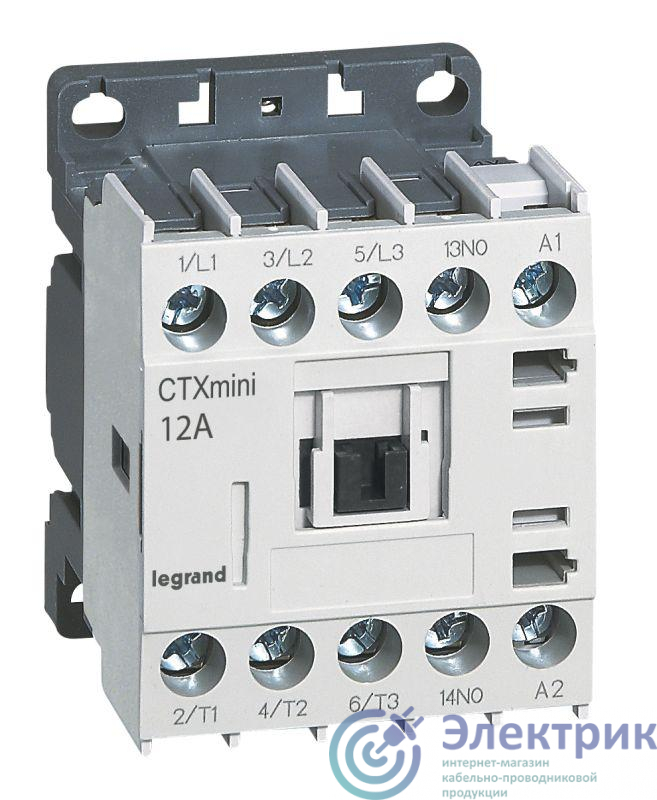 Мини-контактор CTX3 3п 12А кат. 24В DC 1НО Leg 417041