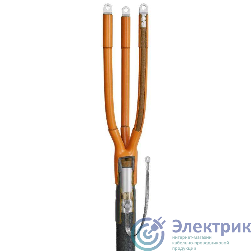 Муфта кабельная концевая 10кВ 3КВТп-10-25/50-Б КВТ 50115