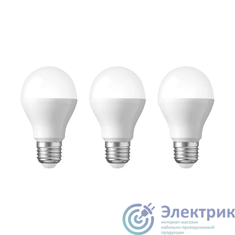 Лампа светодиодная 15.5Вт A60 грушевидная 6500К E27 1473лм (уп.3шт) Rexant 604-010-3