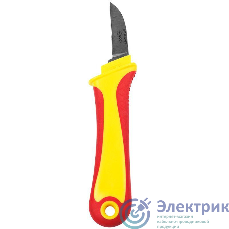 Нож монтажника нержавеющая сталь прямое лезвие Rexant 12-4936