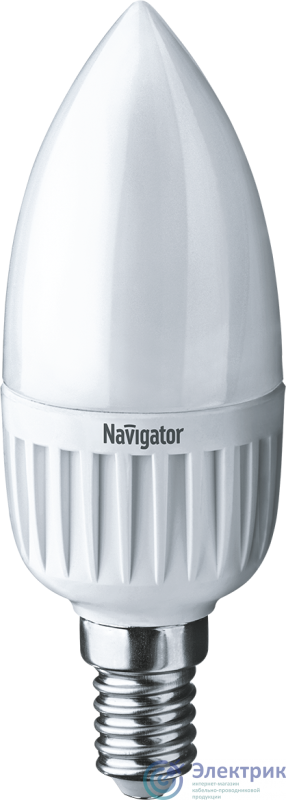 Лампа светодиодная 61 249 NLL-P-C37-5-230-6.5K-E14-FR 5Вт свеча матовая 6500К холод. бел. E14 425лм 176-264В Navigator 61249