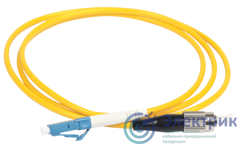 Патч-корд оптический коммутационный переходной для одномодового кабеля (SM); 9/125 (OS2); FC/UPC-LC/UPC (Simplex) (дл.5м) ITK FPC09-FCU-LCU-C1L-5M
