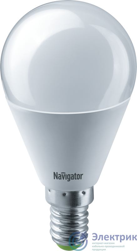 Лампа светодиодная 61 334 NLL-G45-8.5-230-4K-E14 8.5Вт шар матовая 4000К нейтр. бел. E14 680лм 176-264В Navigator 61334