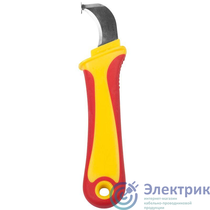 Нож монтажника нержавеющая сталь с "пяткой" Rexant 12-4935