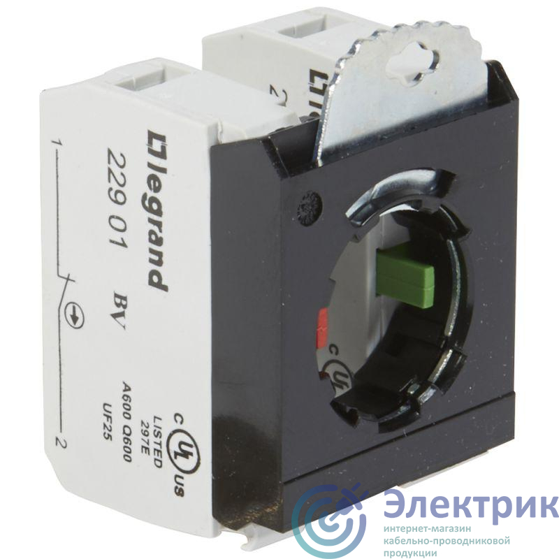 Блок контактов 1НЗ+НО+3п адаптер без инд. под винт Osmoz Leg 022976