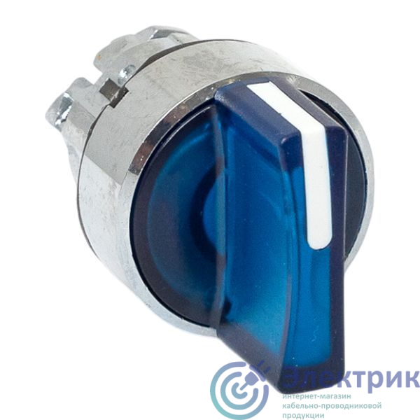 XB4BD2L-B-65 | Механизм переключателя исполнительный XB4 IP65 на 2 положения возвратный без фиксации с подсветкой с короткой ручкой син. EKF 