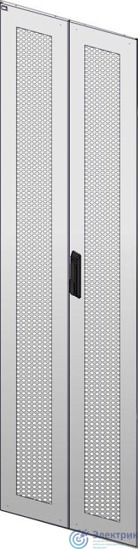 Дверь перфорированная двустворч. для шкафа LINEA N 28U 600мм сер. ITK LN35-28U6X-D2P
