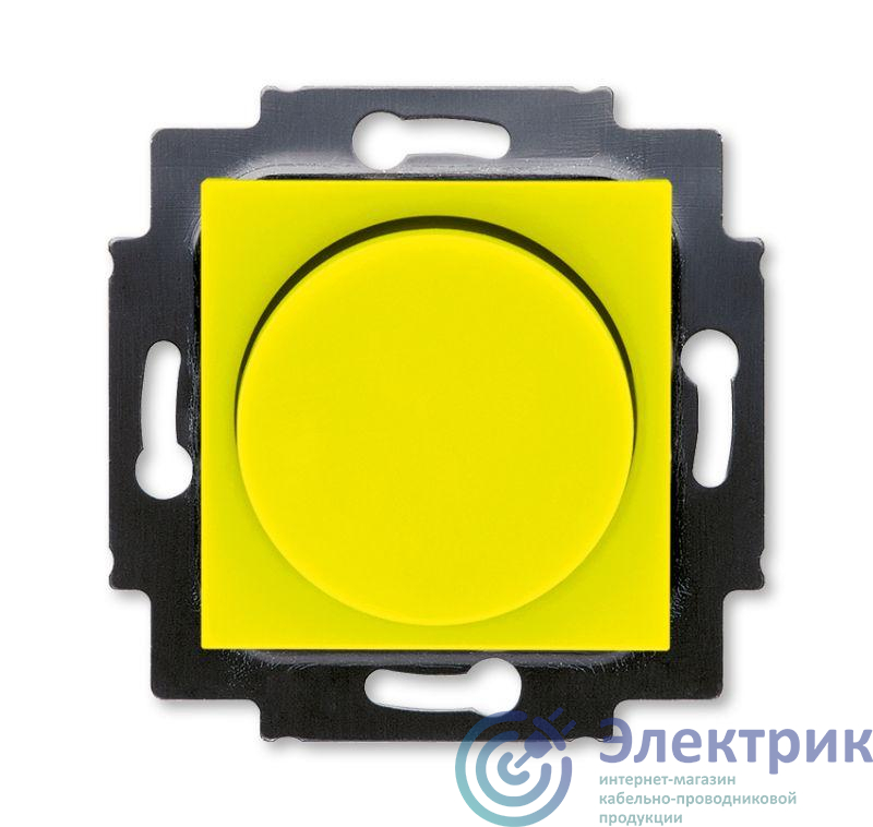 Светорегулятор Levit поворотно-нажимной 60-600Вт R желт./дым. черн. ABB 2CHH942247A6064