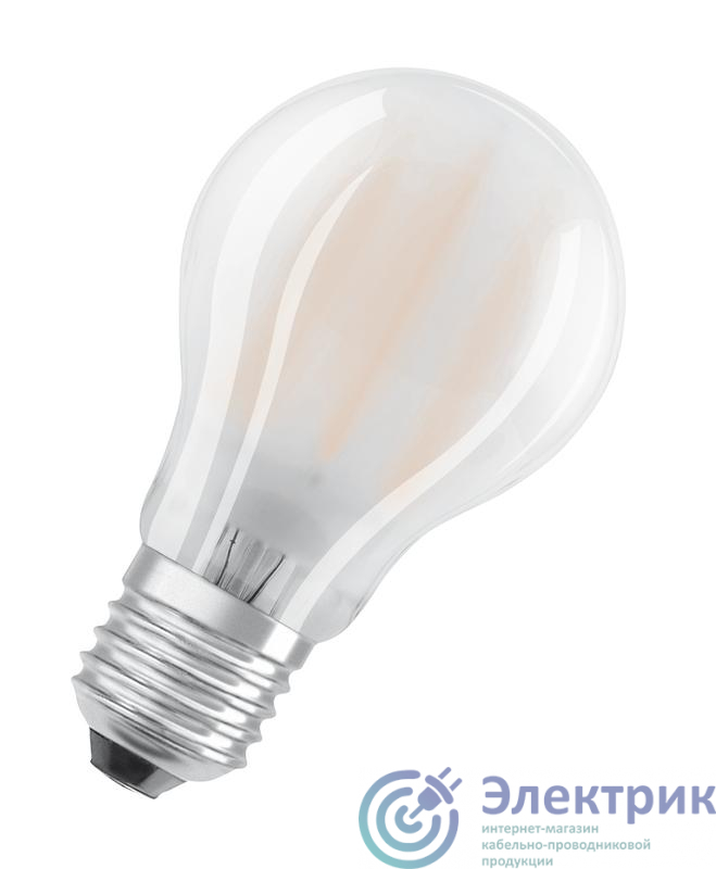 Лампа светодиодная филаментная LED Star A 4.5Вт (замена 40Вт) прозр. 6500К холод. бел. E27 470лм угол пучка 300град. 220-240В OSRAM 4058075466074