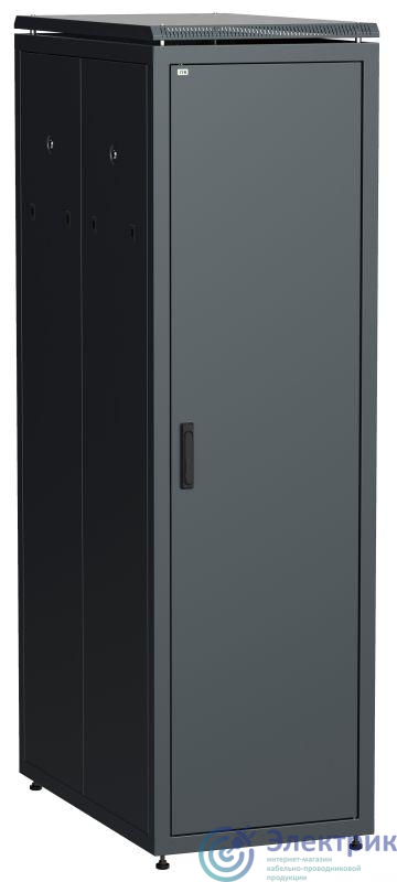 Шкаф сетевой 19дюйм  LINEA N 42U 600х1000мм металлическая передняя дверь черн. ITK LN05-42U61-M