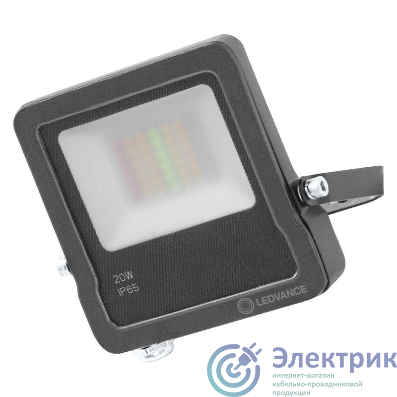 Прожектор светодиодный SMART 20Вт 1260лм 3000К IP65 RGBW WiFI темн. сер. LEDVANCE 4058075474628